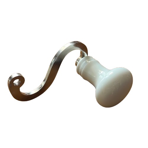 Porcelain handle mounted (ball bearing) on S (polished stainless steel)