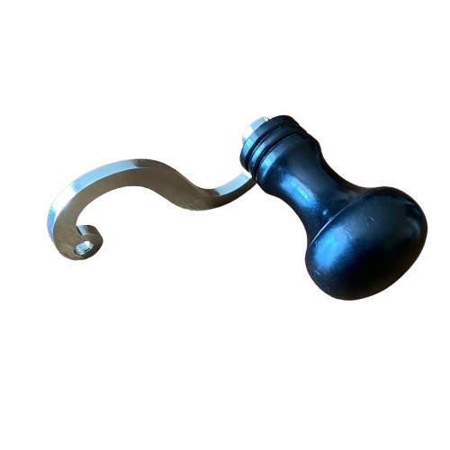 Ebony handle mounted (bearing) on S (polished stainless steel)