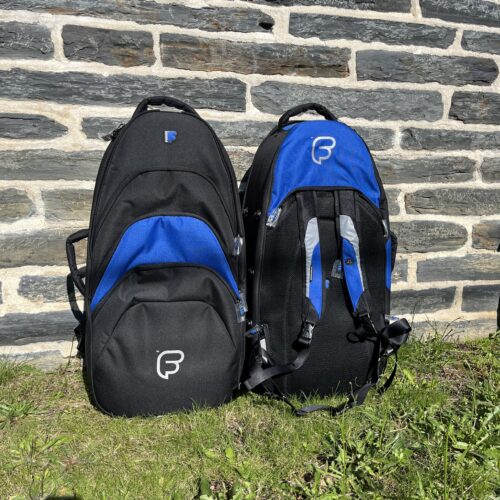 Housse de vielle à roue semi-rigide Fusion noir/bleu