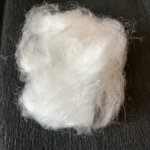 White synthetic cotton for hurdy-gurdy