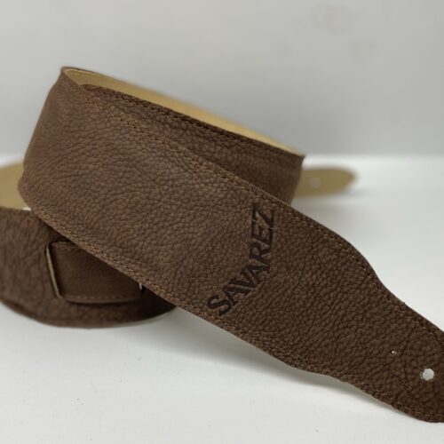 Savarez brown leather hurdy-gurdy belt