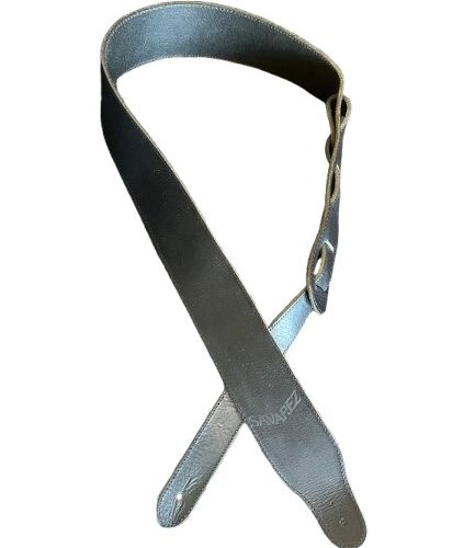 Ceinture Savarez en cuir noir rigide pour vielle à roue